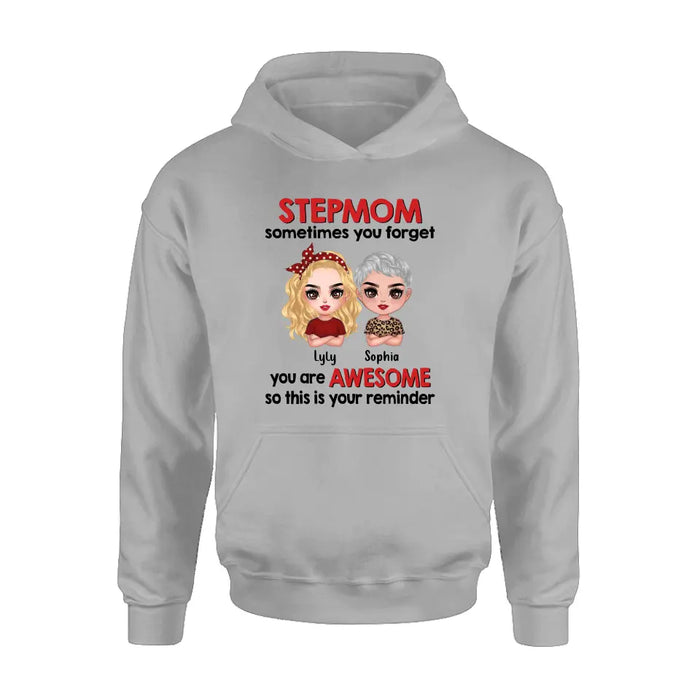 Personalized Mom & Daughter Shirt/Hoodie - Mother's Day Gift Idea To Stepmom
