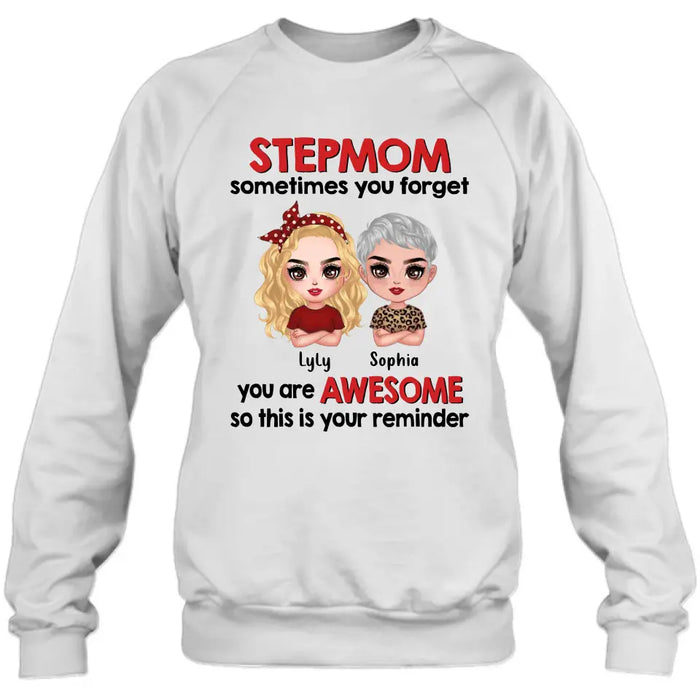 Personalized Mom & Daughter Shirt/Hoodie - Mother's Day Gift Idea To Stepmom