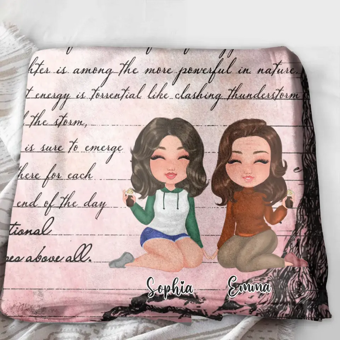 Personalized Mom & Daughter Quilt/Fleece Throw Blanket - Mother's Day Gift Idea To Mom - Our Unconditional Love Rises Above All