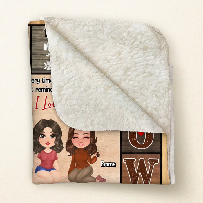 Personalized Mom & Daughter Quilt/Fleece Throw Blanket - Mother's Day Gift Idea To Mom - Thanks Mom It Turned Out Awesome