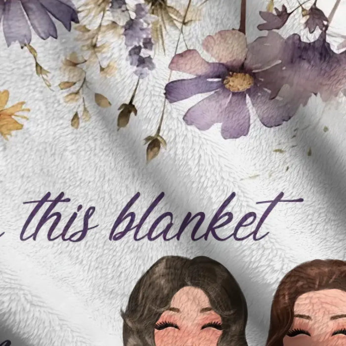 Personalized Mom & Daughter Quilt/Fleece Throw Blanket - Mother's Day Gift Idea For Mom - Hug This Blanket