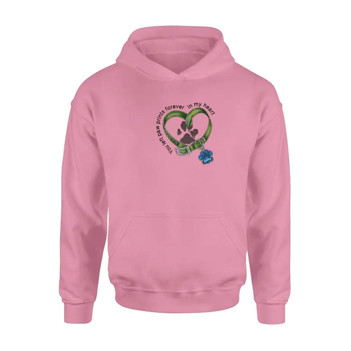 Personalized Dog Shirt/Hoodie - Gift Idea For Dog Lover/Mother's Day/Father's Day - You Left Paw Prints Forever In My Heart