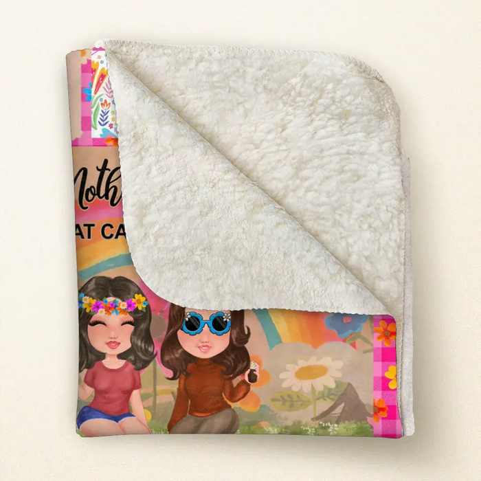 Personalized Mom & Daughter Quilt/Fleece Throw Blanket - Mother's Day Gift Idea To Mom - Mother And Daughter A Bond That Can Never Be Broken