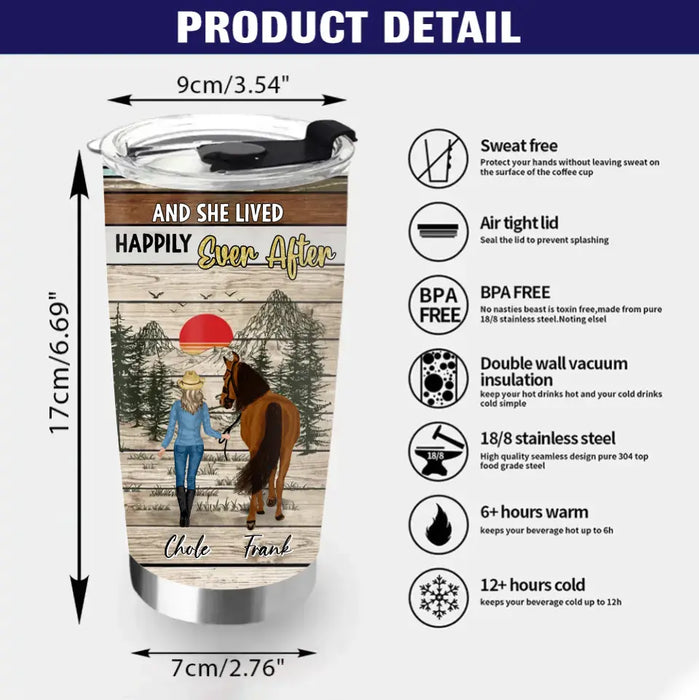 Personalized Horse Girl Tumbler - Up to 4 Horses - Gift Idea For Horse Lover - I Am Your Horse