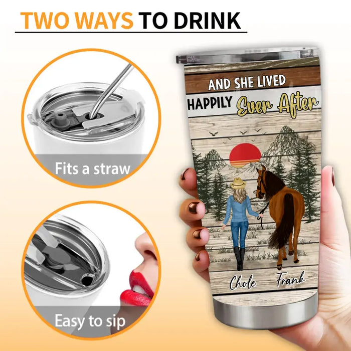 Personalized Horse Girl Tumbler - Up to 4 Horses - Gift Idea For Horse Lover - I Am Your Horse
