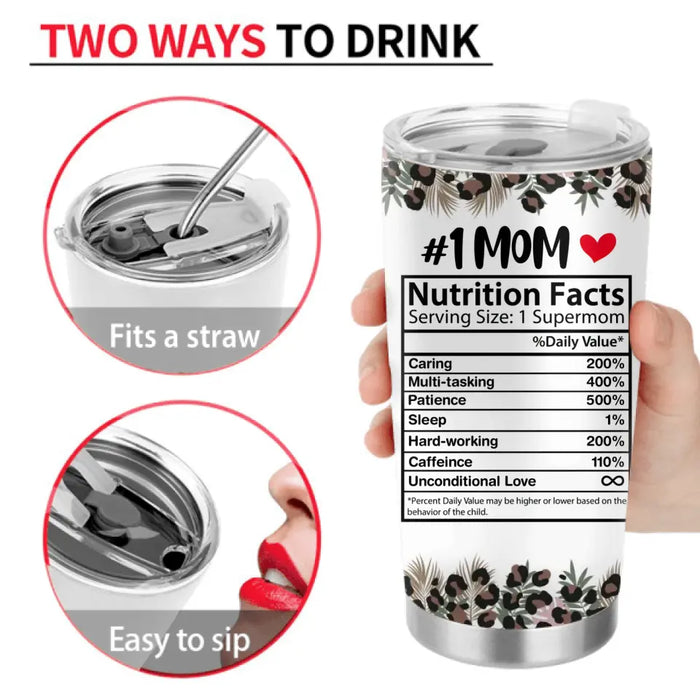 Personalized Mom Tumbler - Mom with up to 3 Children - Mother's Day Gift Idea - Best Mom Ever