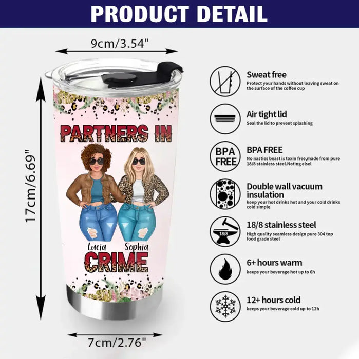 Personalized Besties Tumbler - Gift Idea For Friends/Sisters/Besties - Just Remember If We Get Caught You're Deaf And I Don't Speak English