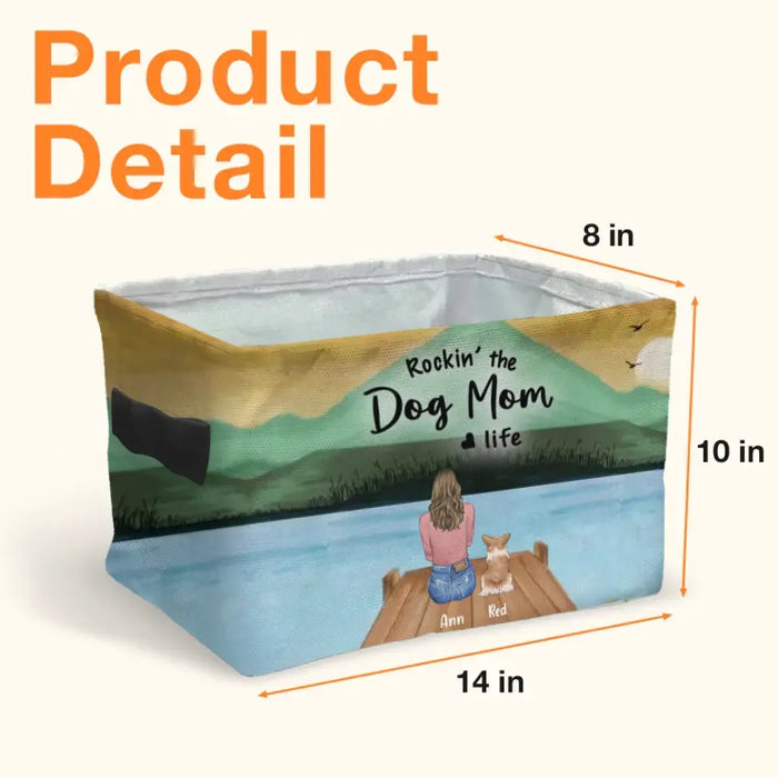 Personalized Dog Mom Storage Box - 
Up to 5 Dogs - Mother's Day Gift For Dog Lovers - Rockin' The Dog Mom Life