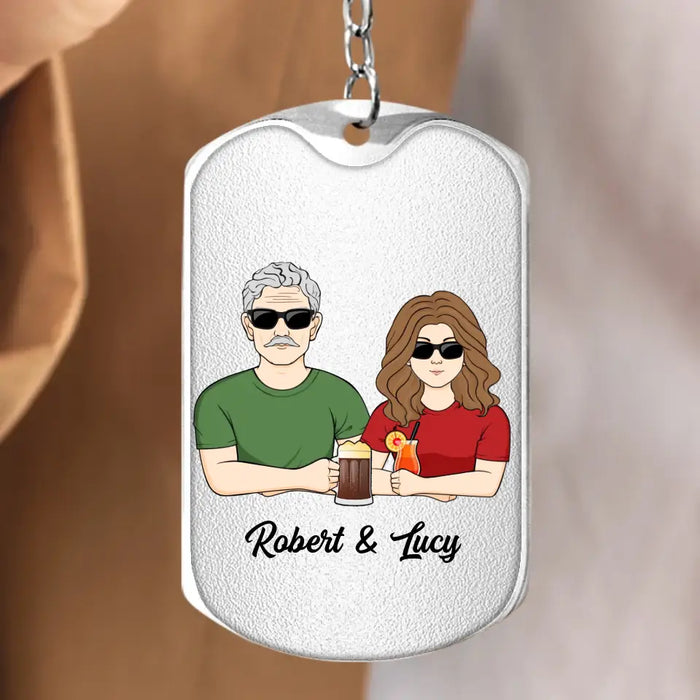 Personalized Grandpa Aluminum Keychain - Gift Idea For Grandpa/Father's Day - Grandpa Knows Every Thing