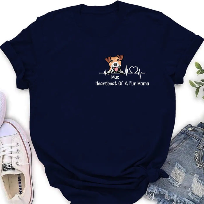 Personalized Dog Shirt/Hoodie - Gift Idea For Dog Lover/Mother's Day/Father's Day - Heartbeat Of A Fur Mama
