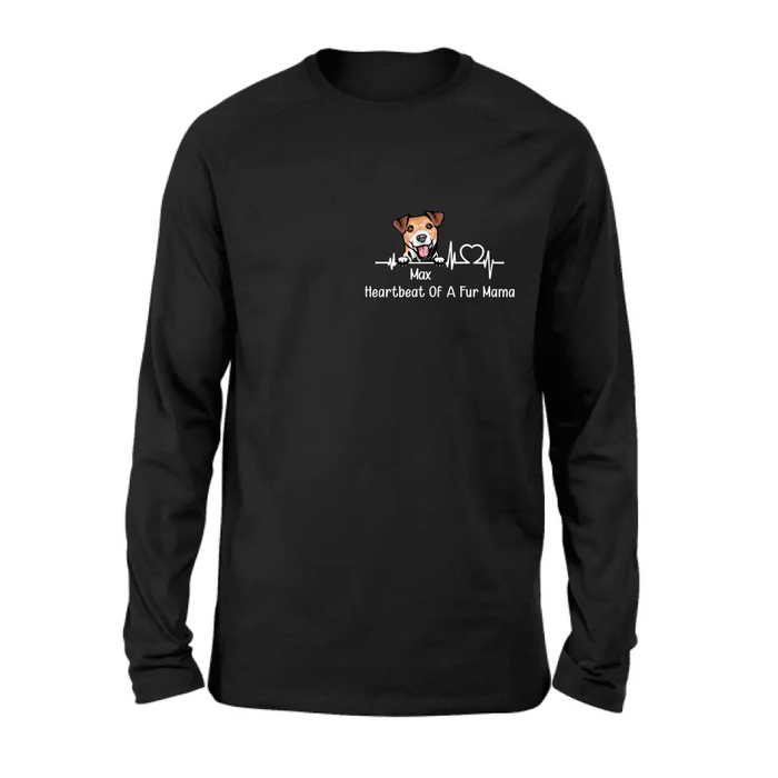 Personalized Dog Shirt/Hoodie - Gift Idea For Dog Lover/Mother's Day/Father's Day - Heartbeat Of A Fur Mama