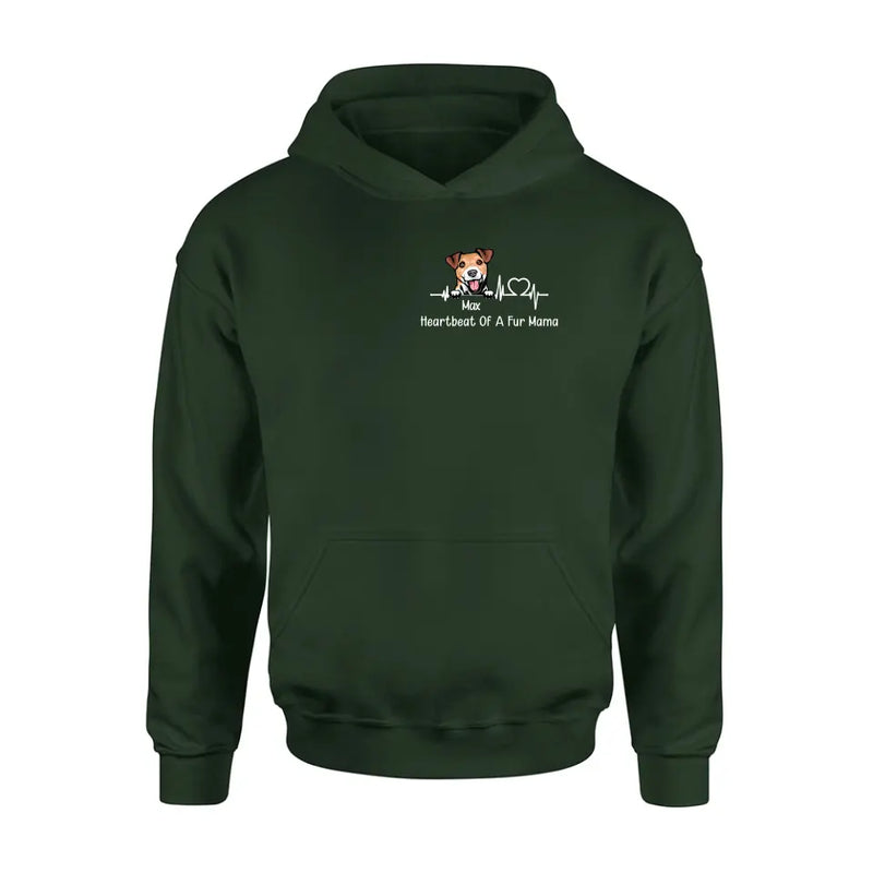 Personalized Dog Shirt/Hoodie - Gift Idea For Dog Lover/Mother's Day/Father's Day - Heartbeat Of A Fur Mama