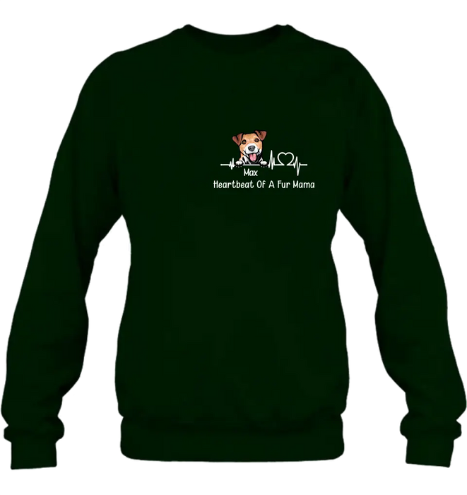 Personalized Dog Shirt/Hoodie - Gift Idea For Dog Lover/Mother's Day/Father's Day - Heartbeat Of A Fur Mama