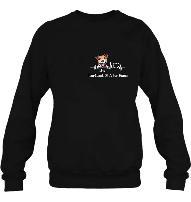 Personalized Dog Shirt/Hoodie - Gift Idea For Dog Lover/Mother's Day/Father's Day - Heartbeat Of A Fur Mama