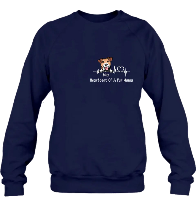 Personalized Dog Shirt/Hoodie - Gift Idea For Dog Lover/Mother's Day/Father's Day - Heartbeat Of A Fur Mama