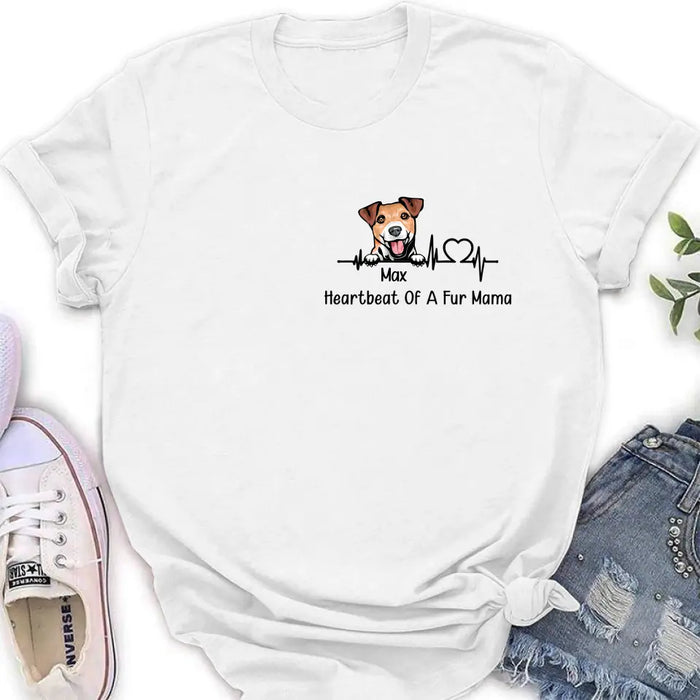Personalized Dog Shirt/Hoodie - Gift Idea For Dog Lover/Mother's Day/Father's Day - Heartbeat Of A Fur Mama