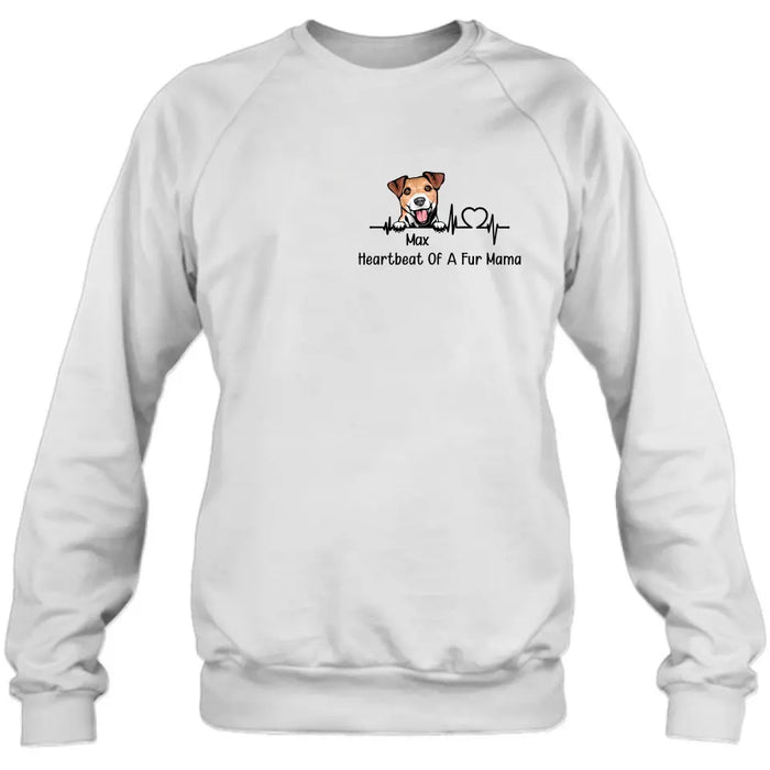 Personalized Dog Shirt/Hoodie - Gift Idea For Dog Lover/Mother's Day/Father's Day - Heartbeat Of A Fur Mama
