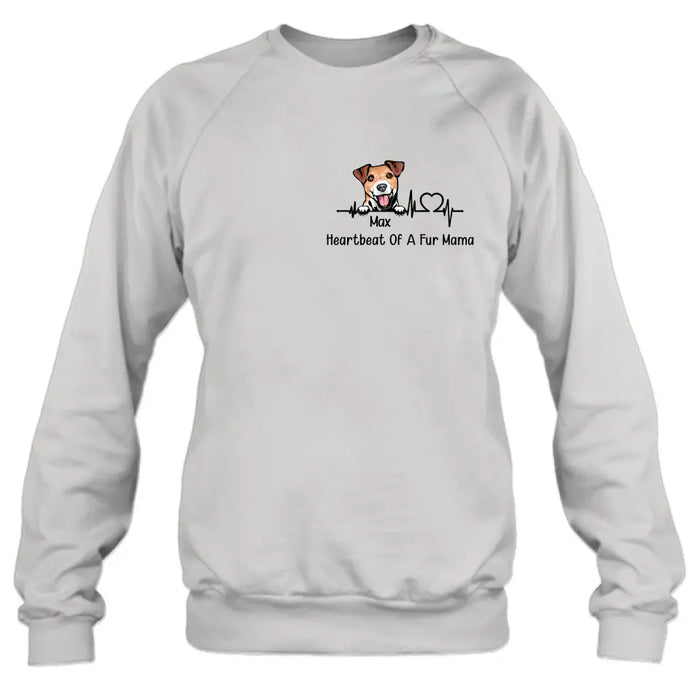 Personalized Dog Shirt/Hoodie - Gift Idea For Dog Lover/Mother's Day/Father's Day - Heartbeat Of A Fur Mama