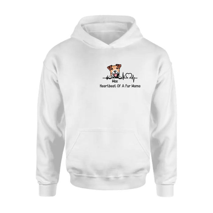 Personalized Dog Shirt/Hoodie - Gift Idea For Dog Lover/Mother's Day/Father's Day - Heartbeat Of A Fur Mama