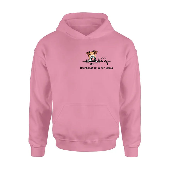 Personalized Dog Shirt/Hoodie - Gift Idea For Dog Lover/Mother's Day/Father's Day - Heartbeat Of A Fur Mama