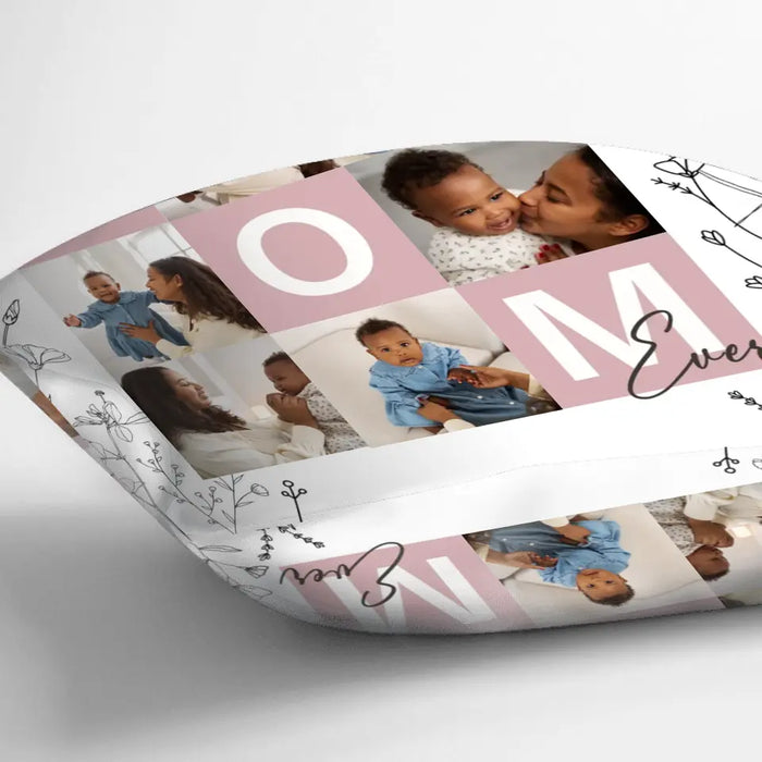 Personalized Upload Photo Pillow Cover - Upload Mom And Kid Photo - Gift Idea For Mother's Day - Best Mom Ever