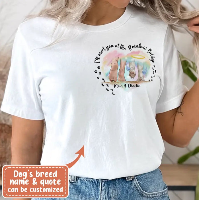 Personalized Memorial Dog T-shirt/Hoodie - Gift Idea For Dog Lover/Mother's Day/Father's Day - I Will Walk With You Forever