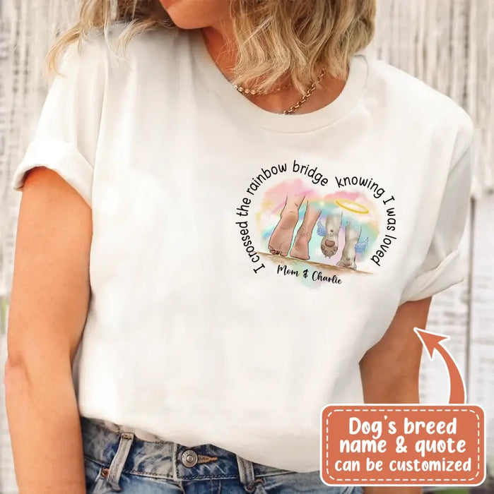 Personalized Memorial Dog T-shirt/Hoodie - Gift Idea For Dog Lover/Mother's Day/Father's Day - I'll Meet You At The Rainbow Bridge