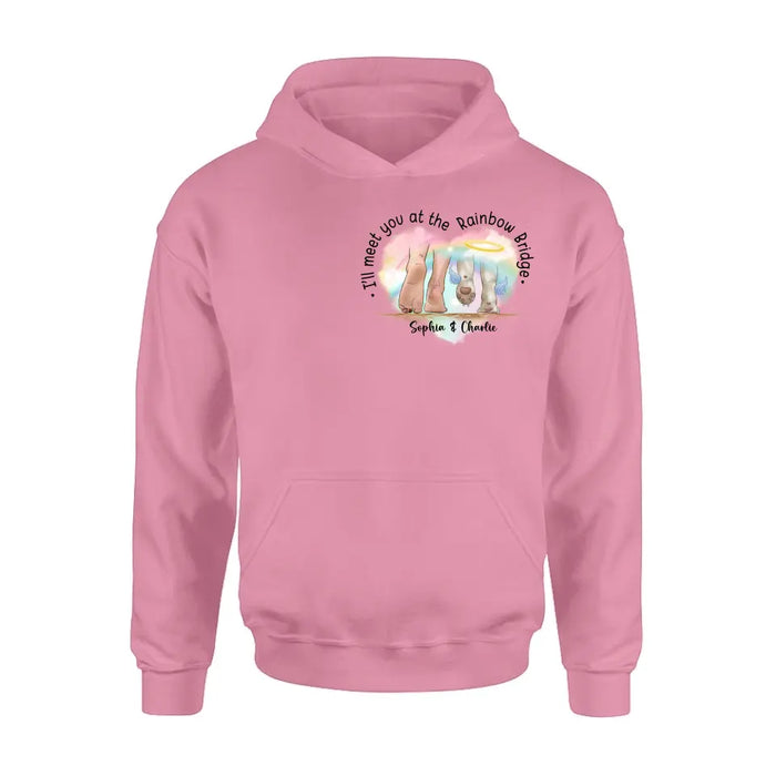 Personalized Memorial Dog T-shirt/Hoodie - Gift Idea For Dog Lover/Mother's Day/Father's Day - I'll Meet You At The Rainbow Bridge