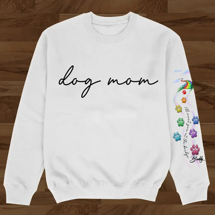 Personalized Dog Mom AOP Sweater - Up to 6 Dogs - Mother's Day/Memorial Gift Idea for Dog Owners - I'll Meet You At The Bridge