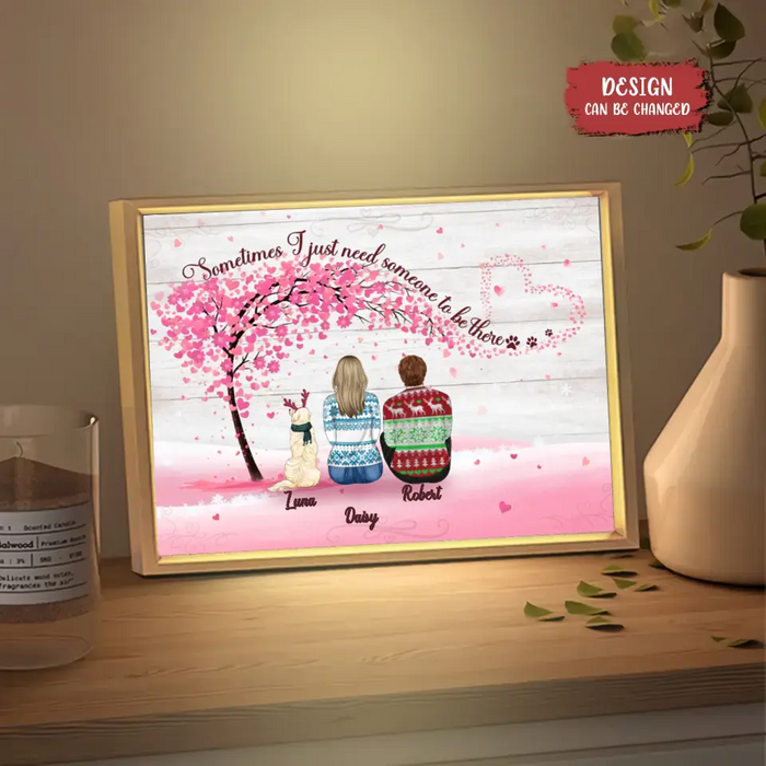Personalized Dog Mom Lighting Frame Canvas - Mom/Dad With Up To 5 Dogs - Gift Idea For Dog Lovers