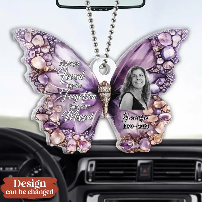 Personalized Memorial Photo Acrylic Ornament - Memorial Gift Idea for Mother's Day/Father's Day - Always Loved Never Forgotten Forever Missed