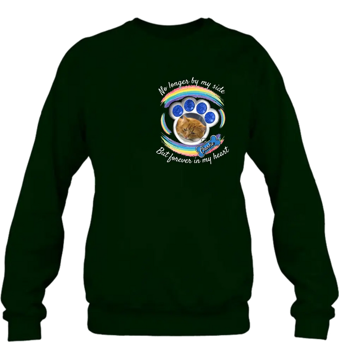 Personalized Memorial Pet Photo Shirt/Hoodie - Upload Photo - Gift Idea For Cat/Dog Lover/Mother's Day/Father's Day - No Longer By My Side But Forever In My Heart
