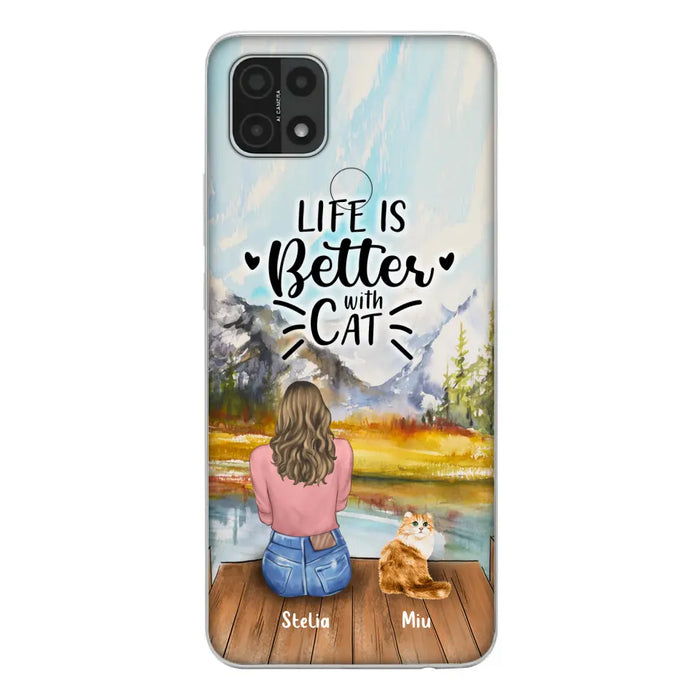Personalized Cat Mom Phone Case - Gifts For Cat Lovers With Up to 4 Cats - Home Is Where The Paws Are - Case For Oppo, Huawei, Xiaomi, Google Pixel