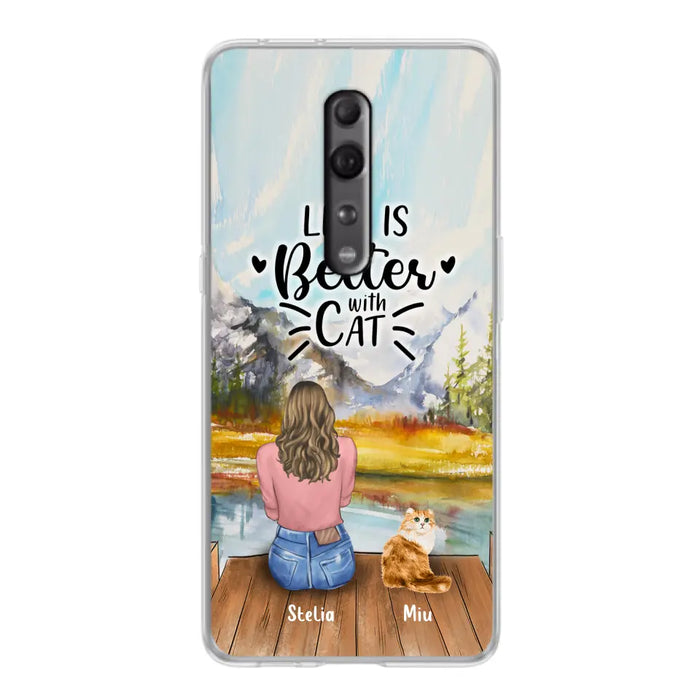 Personalized Cat Mom Phone Case - Gifts For Cat Lovers With Up to 4 Cats - Home Is Where The Paws Are - Case For Oppo, Huawei, Xiaomi, Google Pixel