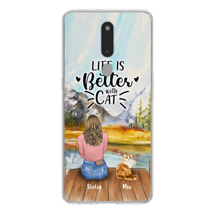 Personalized Cat Mom Phone Case - Gifts For Cat Lovers With Up to 4 Cats - Home Is Where The Paws Are - Case For Oppo, Huawei, Xiaomi, Google Pixel