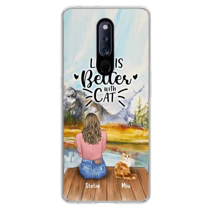 Personalized Cat Mom Phone Case - Gifts For Cat Lovers With Up to 4 Cats - Home Is Where The Paws Are - Case For Oppo, Huawei, Xiaomi, Google Pixel