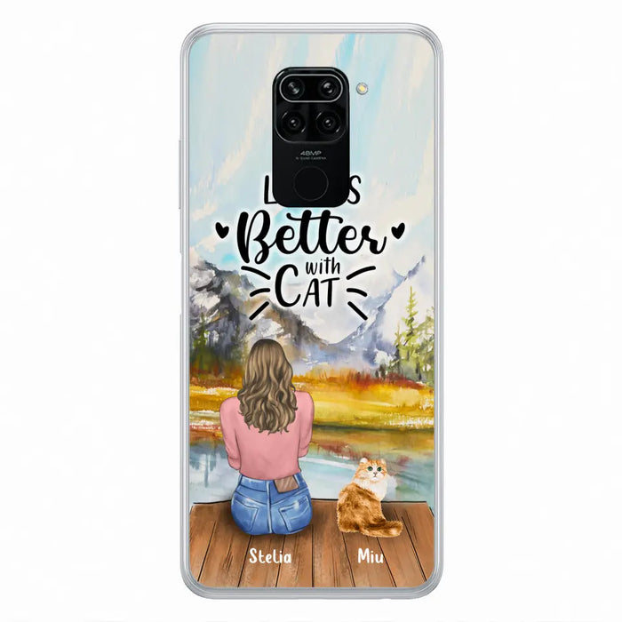 Personalized Cat Mom Phone Case - Gifts For Cat Lovers With Up to 4 Cats - Home Is Where The Paws Are - Case For Oppo, Huawei, Xiaomi, Google Pixel