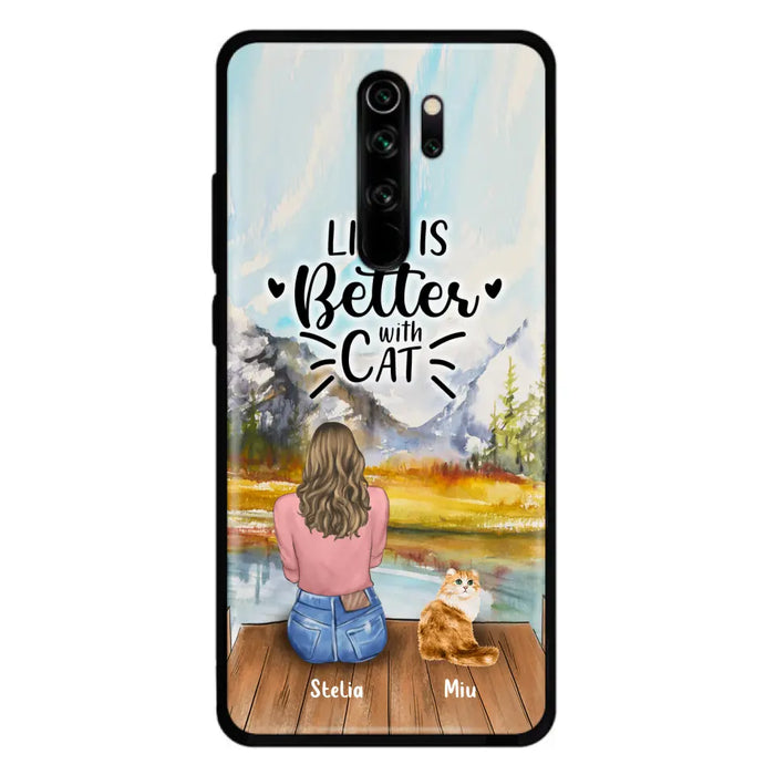 Personalized Cat Mom Phone Case - Gifts For Cat Lovers With Up to 4 Cats - Home Is Where The Paws Are - Case For Oppo, Huawei, Xiaomi, Google Pixel