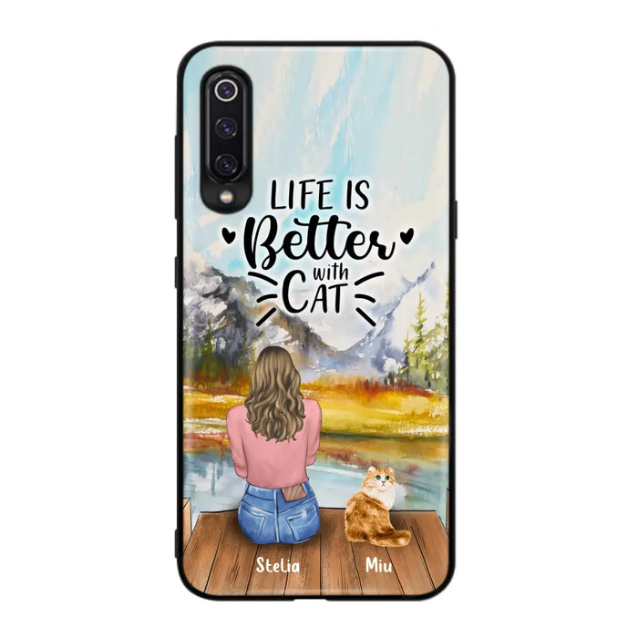 Personalized Cat Mom Phone Case - Gifts For Cat Lovers With Up to 4 Cats - Home Is Where The Paws Are - Case For Oppo, Huawei, Xiaomi, Google Pixel