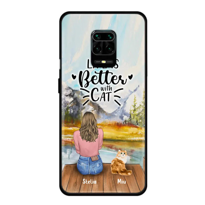 Personalized Cat Mom Phone Case - Gifts For Cat Lovers With Up to 4 Cats - Home Is Where The Paws Are - Case For Oppo, Huawei, Xiaomi, Google Pixel