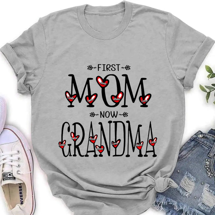 Personalized Mom And Grandma Shirt - Up to 5  Kids & 7 Grandkids - Mother's Day Gift Idea for Mom/Grandma
