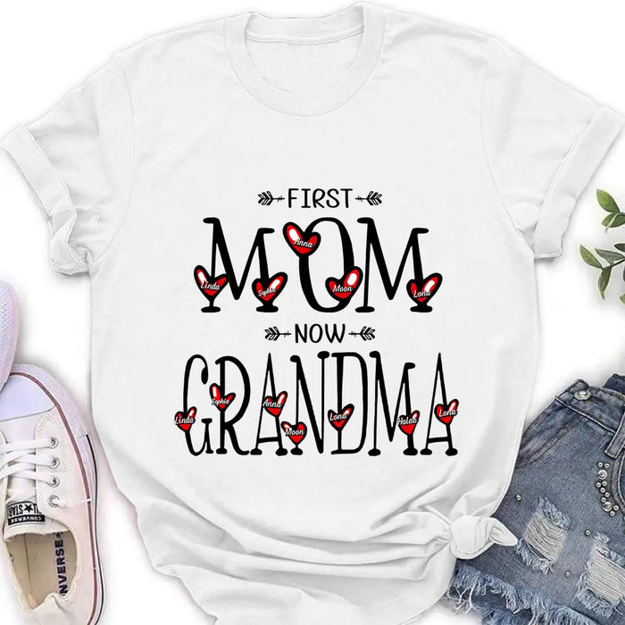 Personalized Mom And Grandma Shirt - Up to 5  Kids & 7 Grandkids - Mother's Day Gift Idea for Mom/Grandma