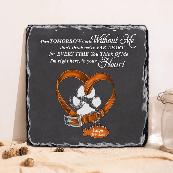 Personalized Memorial Pet Cat Square Lithograph - Gift Idea For Pet Lover/Cat Lovers