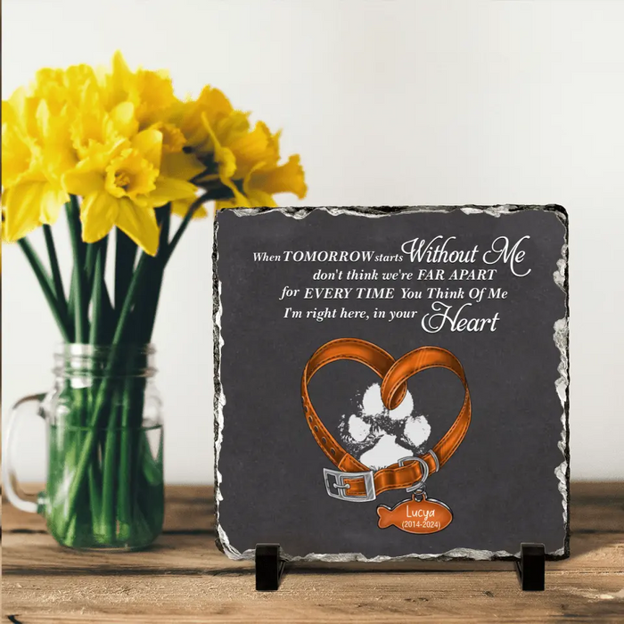 Personalized Memorial Pet Cat Square Lithograph - Gift Idea For Pet Lover/Cat Lovers