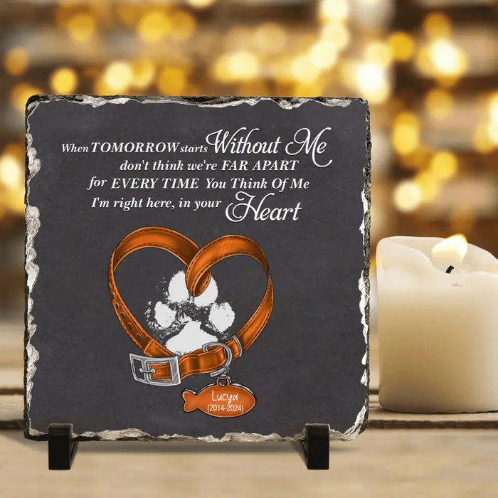 Personalized Memorial Pet Cat Square Lithograph - Gift Idea For Pet Lover/Cat Lovers