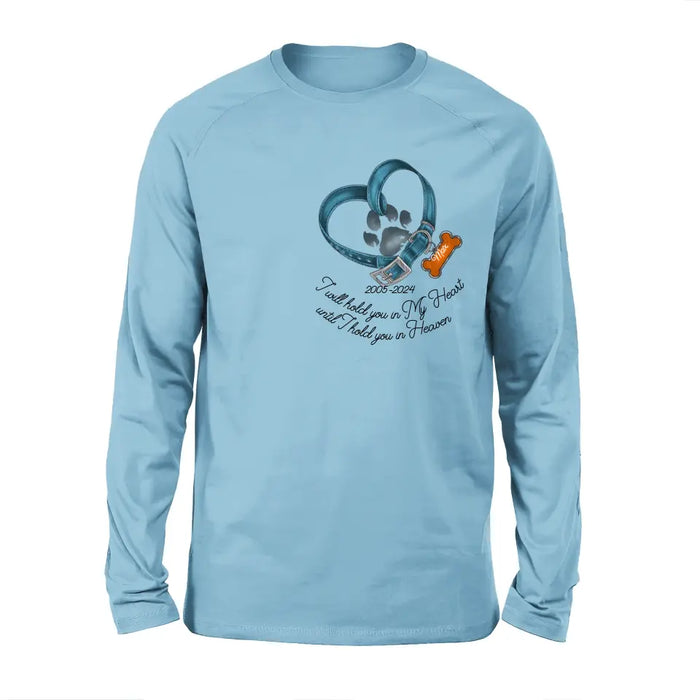 Personalized Dog T-shirt/Hoodie - Gift Idea For Dog Lover/Mother's Day/Father's Day - I Will Hold You In My Heart Until I Hold You In Heaven