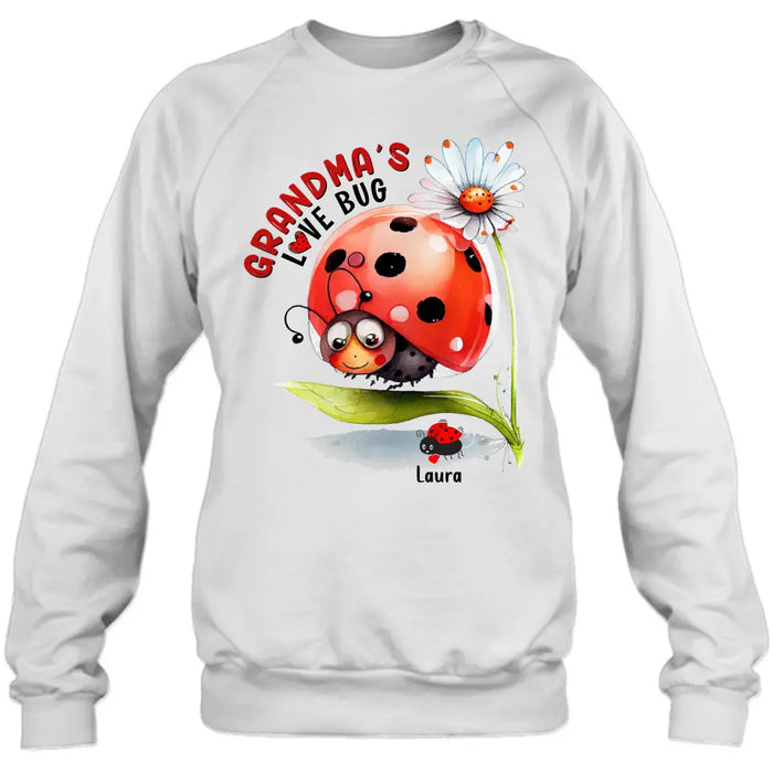 Personalized Grandma Shirt/Hoodie - Up to 6 Kids - Mother's Day Gift Idea For Grandma - Grandma's Love Bug