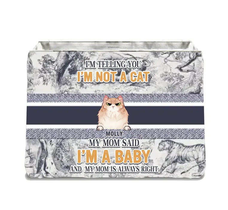 Personalized Pet Storage Box - Up to 10 Dogs/Cats - Gift Idea for Dog/Cat Lovers - I'm Not A Cat I'm A Baby
