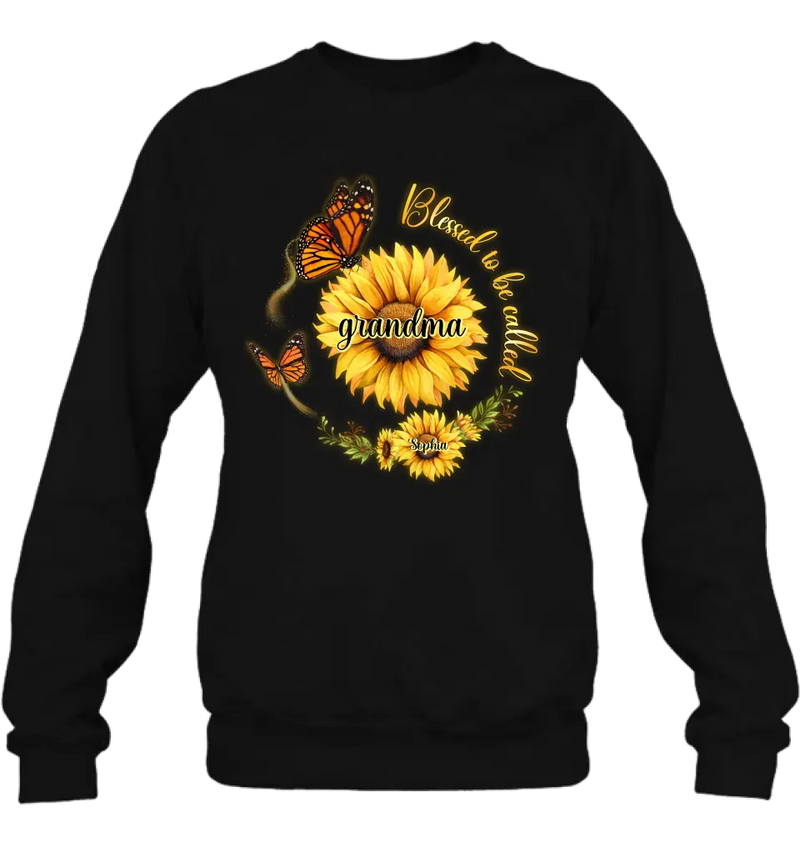 Personalized Sunflower Shirt/Hoodie - Up to 10 Kids - Mother's Day Gift Idea for Mom/Grandma