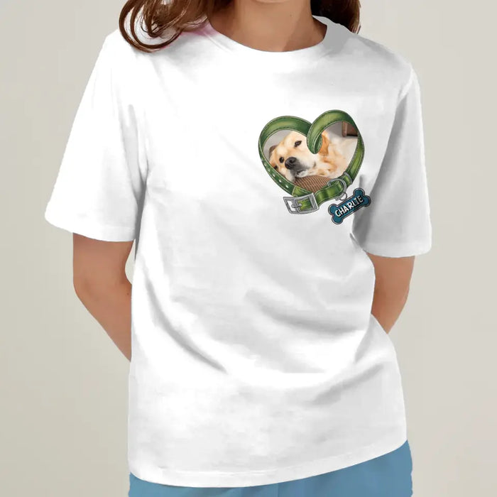 Personalized Memorial Dog Photo AOP T-Shirt - Memorial Gift Idea for Mother's Day - Cool Dog Moms Club